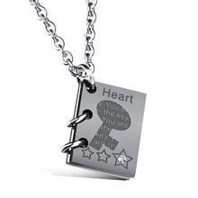 Wholesale fashion high quality key and locket stainless steel lover letter pendants couple necklaces